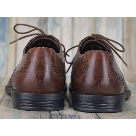 Clarks Tor England British Toe Wingtip Oxfords Size 9.5 Brown Leather Shoes main image 8